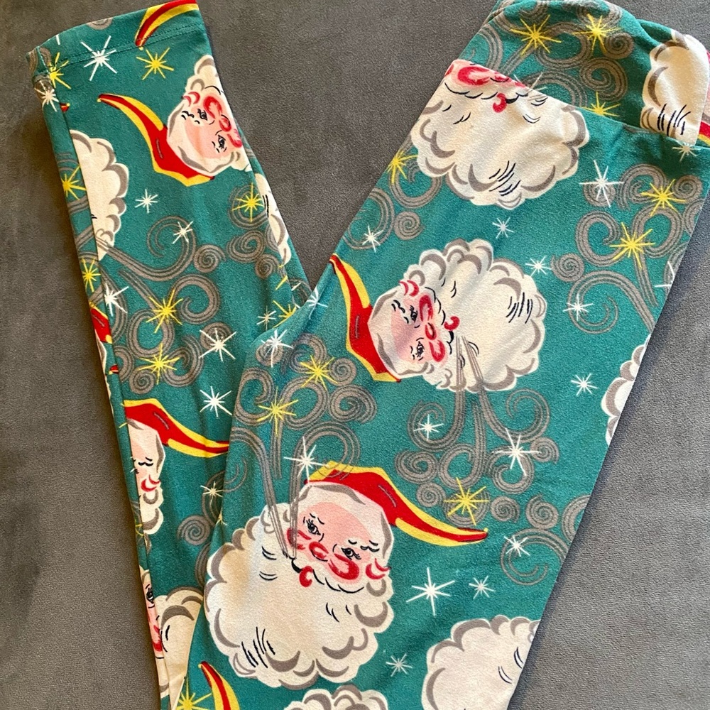 EUC LuLaRoe Santa Claus legging Tween